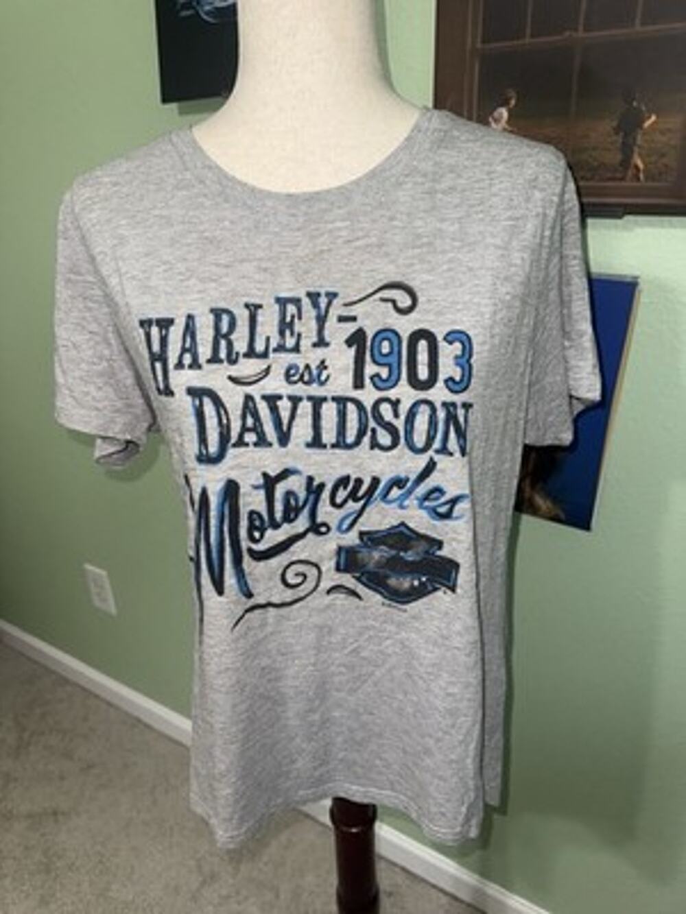 Harley Davidson T Shirt Womens 3XL Gray Redstone Huntsville AL Graphic Tee